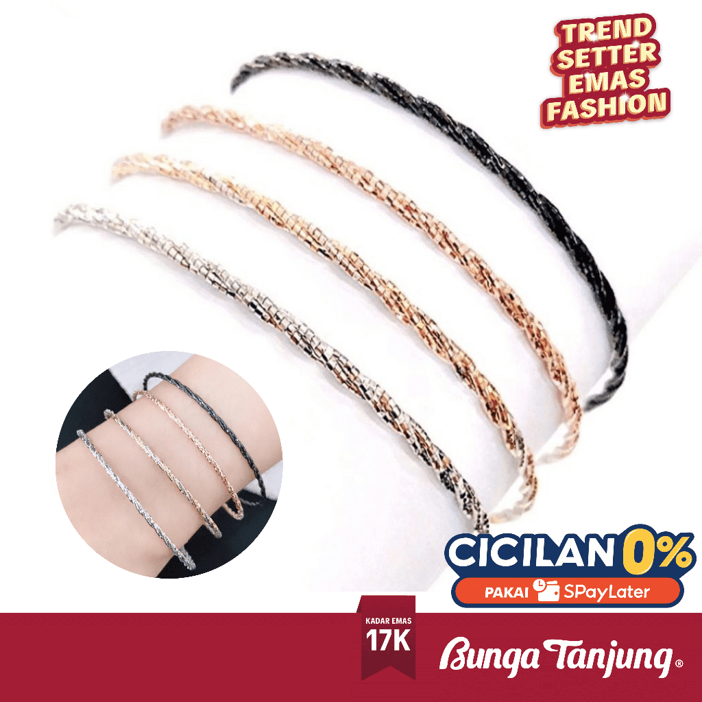 GELANG CHOKER ELEZTRA - EMAS 17K - BUNGA TANJUNG GOLD
