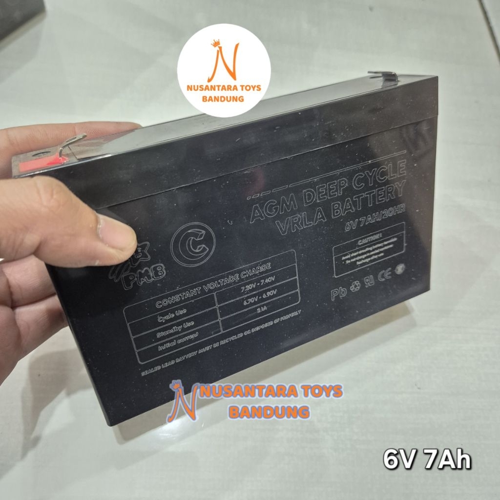 Aki PMB Original 6V 7Ah  6V 4,5Ah 12V 4,5Ah NUSANTARA TOYS BANDUNG