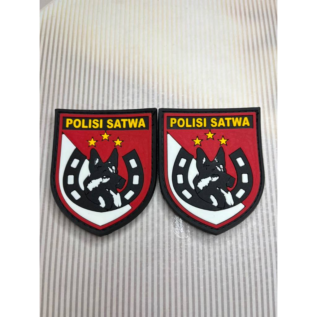 Patch Logo Polisi Satwa / Patch Rubber / Patch Polisi