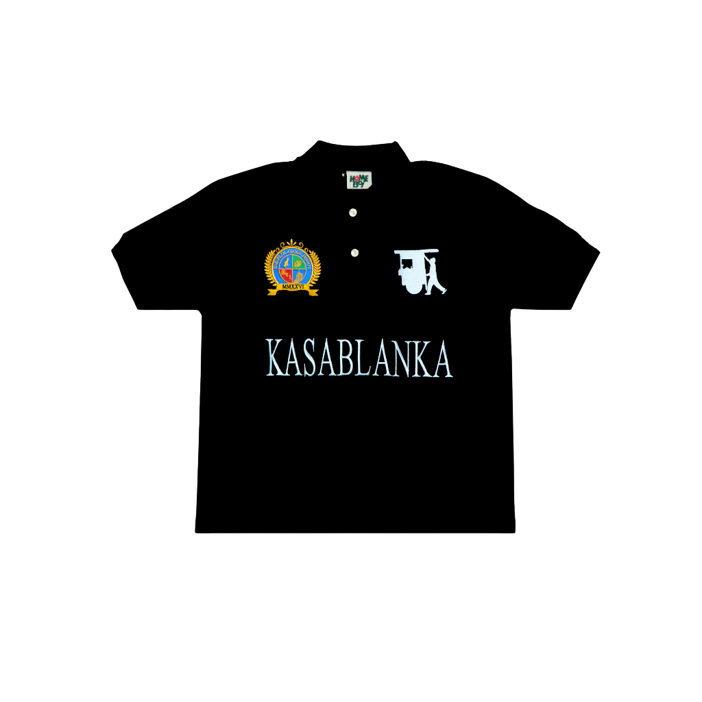 Basboi - Polo Kasablanka Black - Embroidered Design Polo Shirt