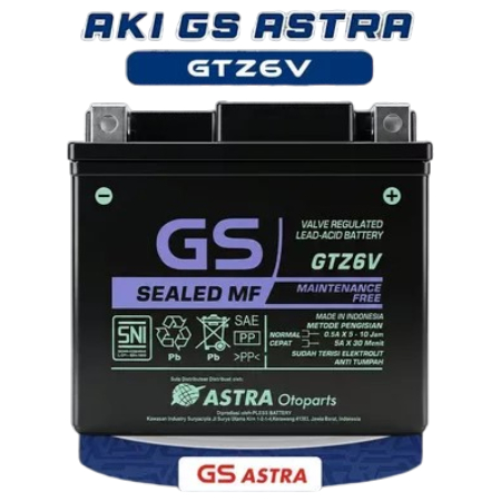 Aki GS GTZ6V Aki Motor Vario Genio Nmax Aerox PCX ADV Staylo Sonic CBR Fazio Aki Kering GS