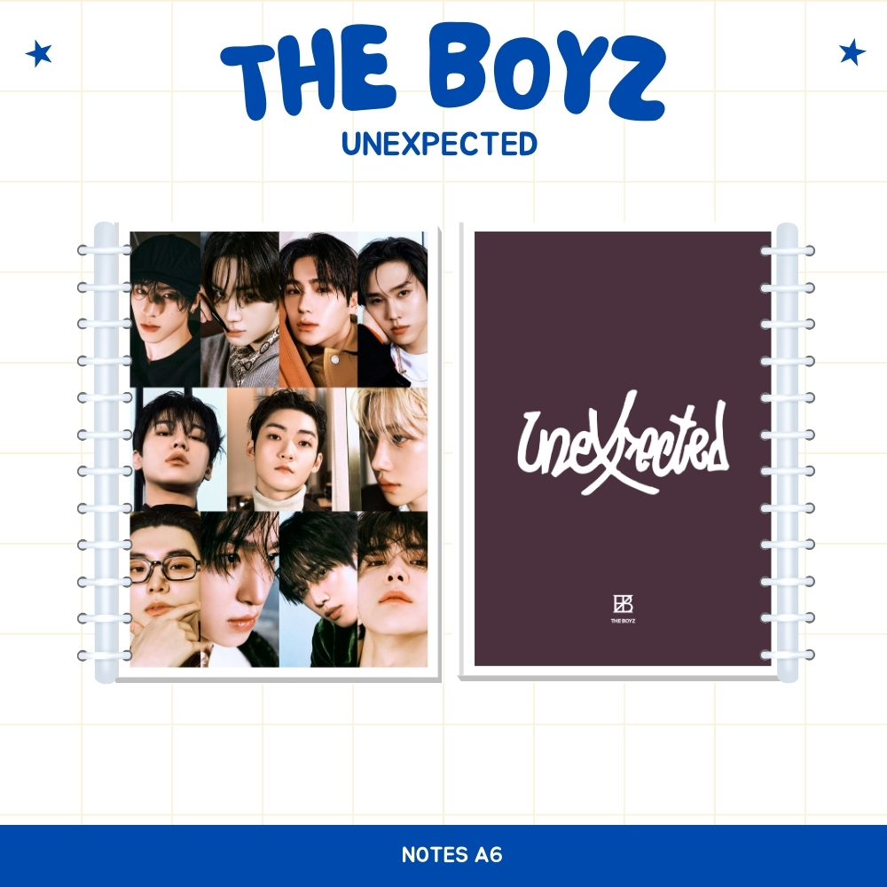 A6 NOTES THE BOYZ UNEXPECTED BUKU NOTE NOTEBOOK KPOP IDOL UNOFFICIAL HYUNJAE JUYEON SUNWOO ERIC