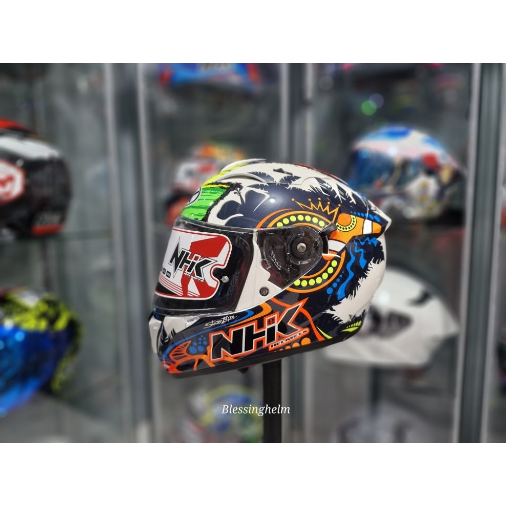NHK GP PRIME ULTRA SE MOTIF REMY CHAMPION ORIGINAL VISOR FLAT HELM FULL FACE
