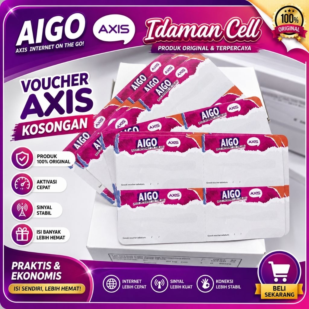 Vocher AXIS Kosong ZERO / Voucher Kosong AXIS AIGO Expired 2028
