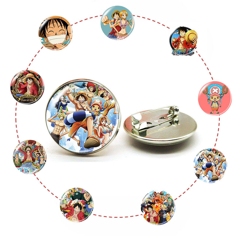 Bros Anime One Piece Luffy Zoro Nami | Pin Badge Metal Premium Aksesoris Baju Tas