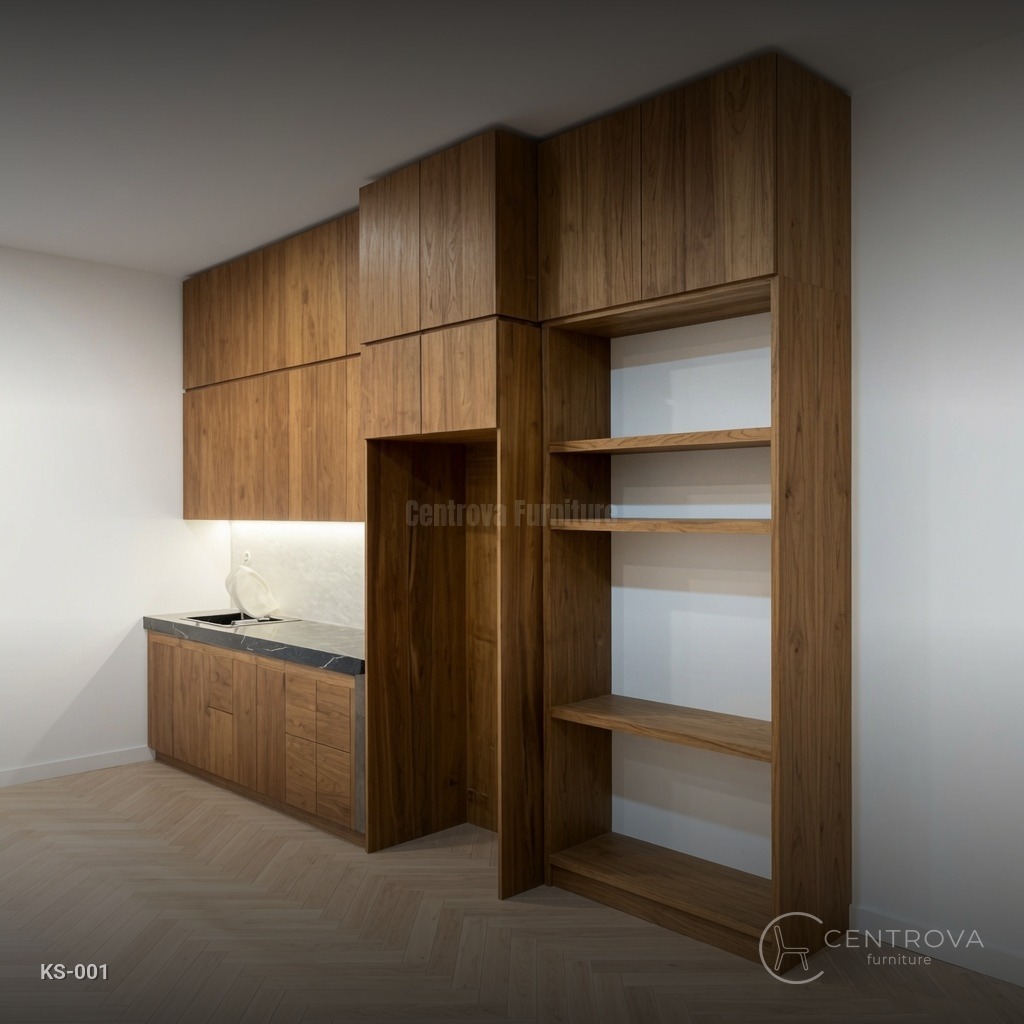 KITCHEN SET KAYU JATI | SET DAPUR JATI ASLI | CENTROVA FURNITURE
