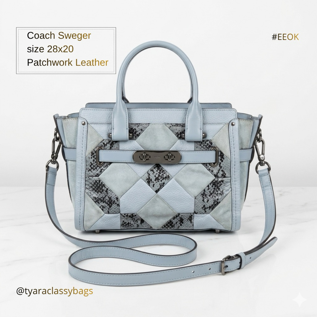 [ Preloved  / Second ] Coachhh Sweger Patchwork Original