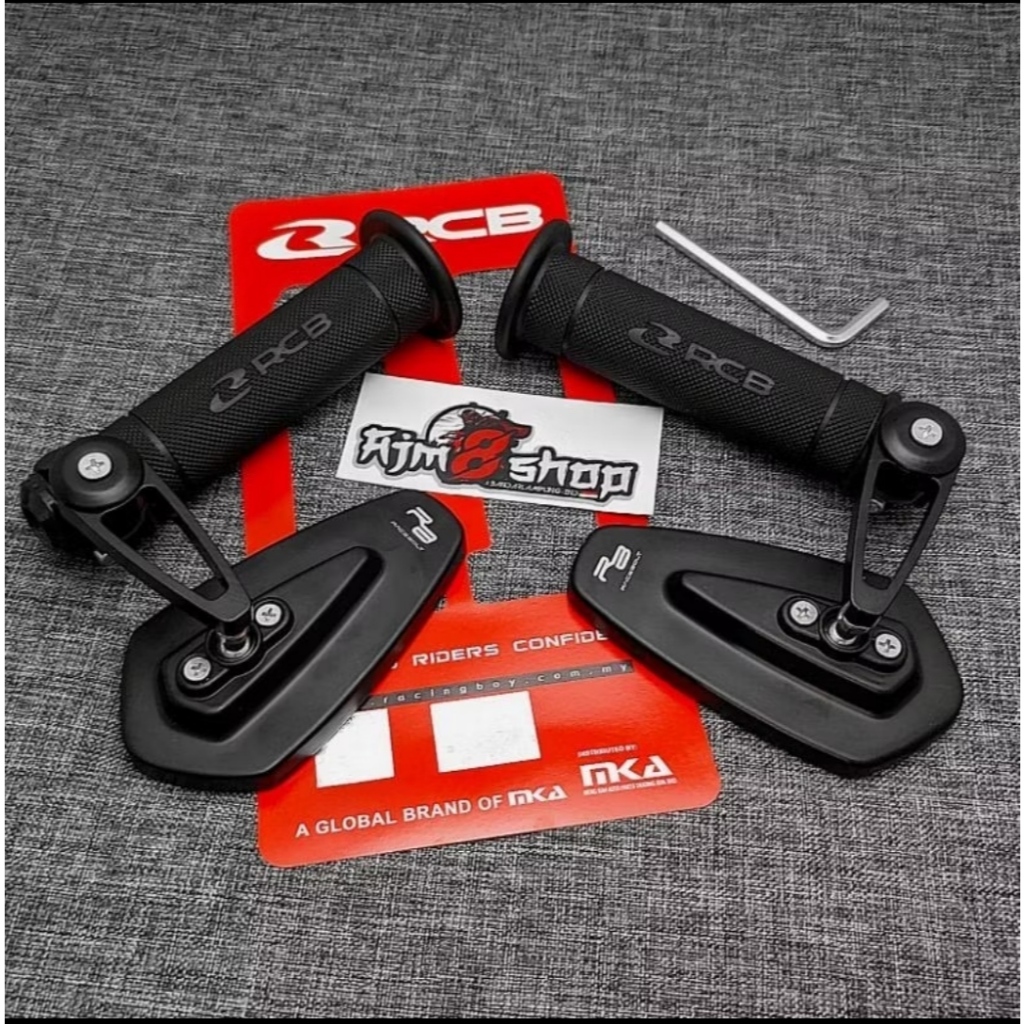 Paket Handgrip RCB HG55 Handle Grip Handgrip Rcb Original + Spion Jalu Oval Bar End VND Universal Mo