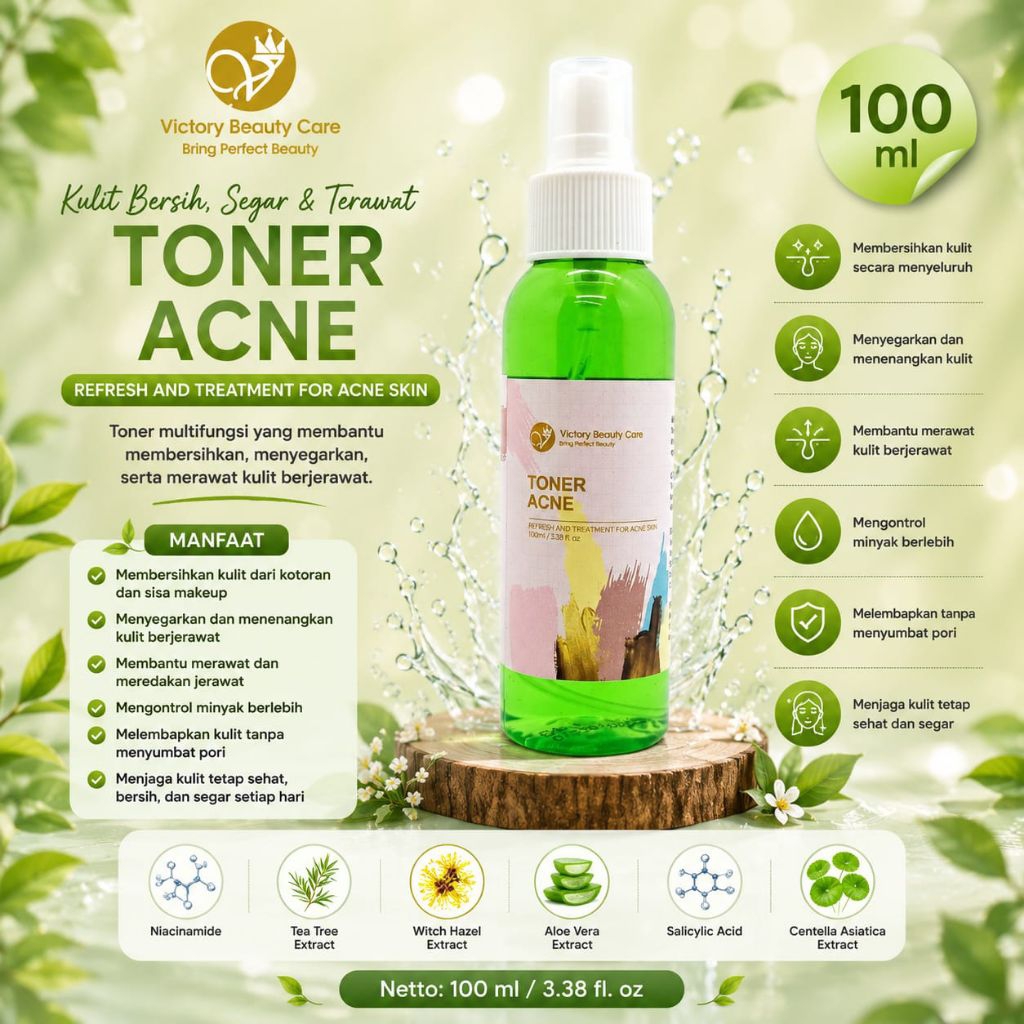 TONER ACNE / TONER JERAWAT / VBC / VICTORY BEAUTY CARE