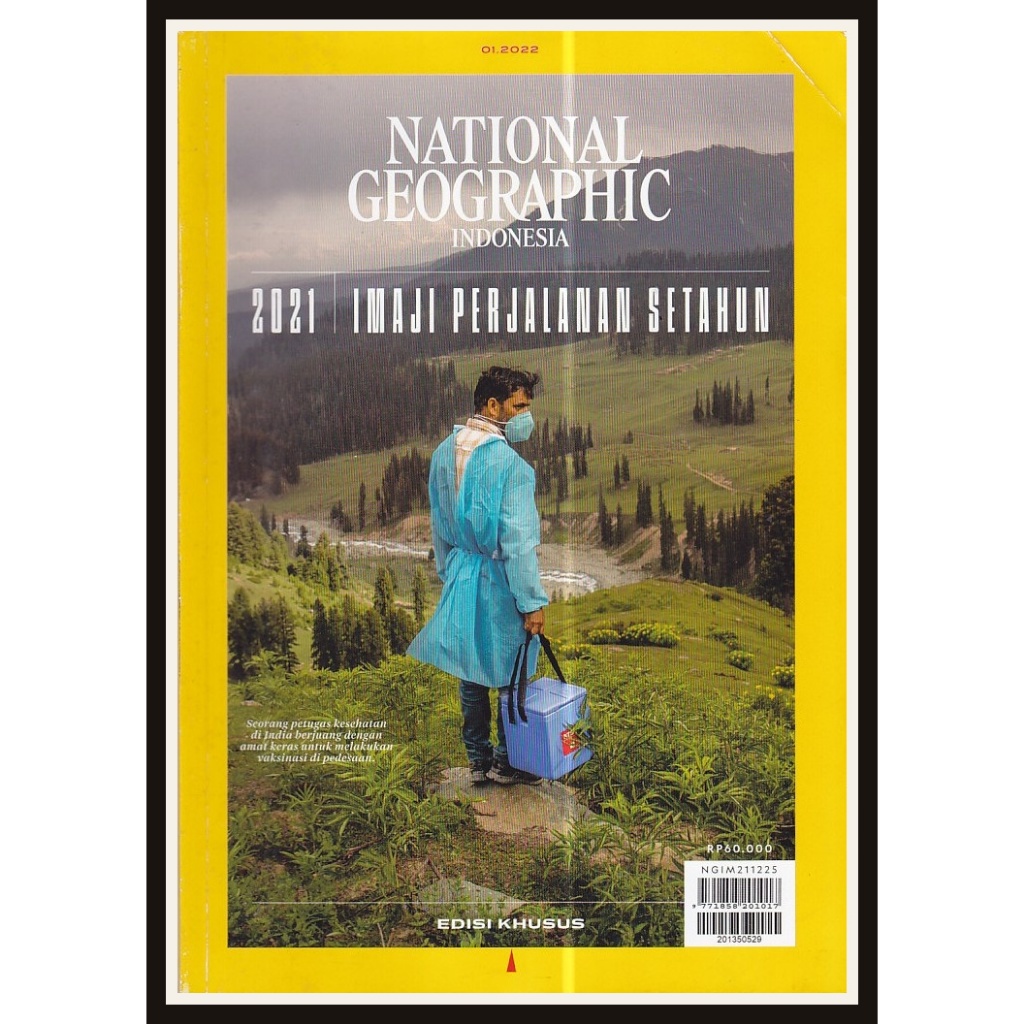 Preloved Majalah National Geographic - Januari 2022 - 2021 Imaji Perjalanan Setahun