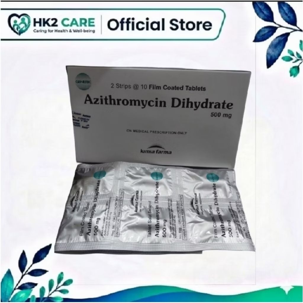 PRODUK ORIGINAL Azithromycin 500 gram 1 STRIP @10 TABLET