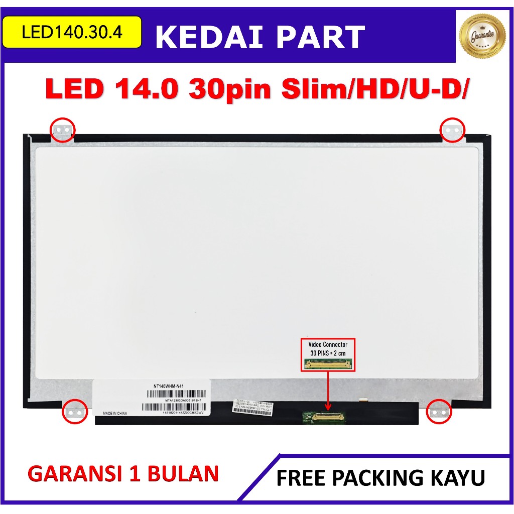 LCD LED Lenovo Thinkpad L440 S440 T440 T440P T450 14.0 Inch 30 Slim