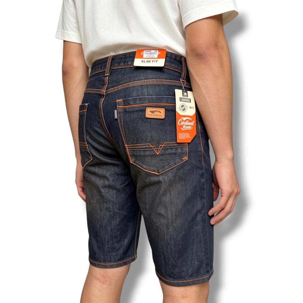 Celana Jeans Pendek Pria Cardinal / Celana Jeans Cardinal Reguler Pendek Pria Dewasa