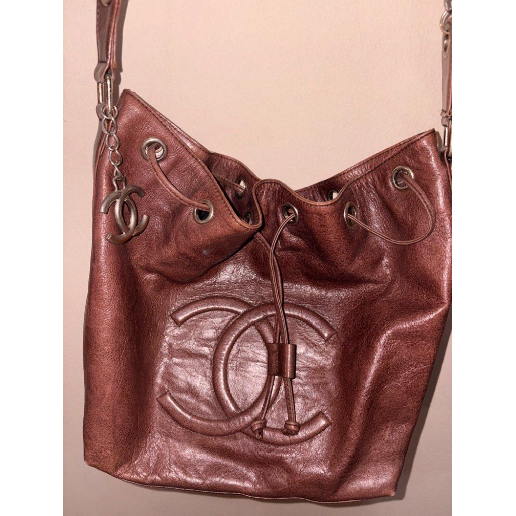 Chanel CC Drawstring Bucket Bag (Vintage Style)