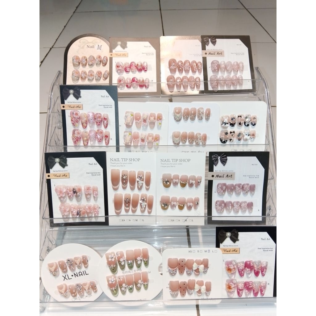 fake nails/kuku palsu motif bunga6910