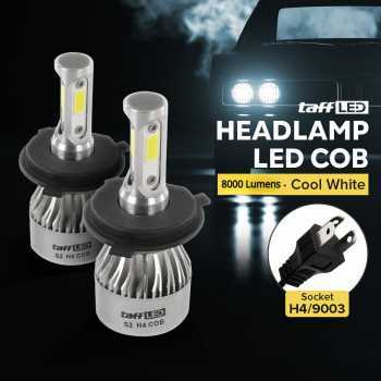 Lampu LED Mobil TaffLED S2 COB Headlamp 8000 Lumens H4 H11 H7 H1 Super Terang