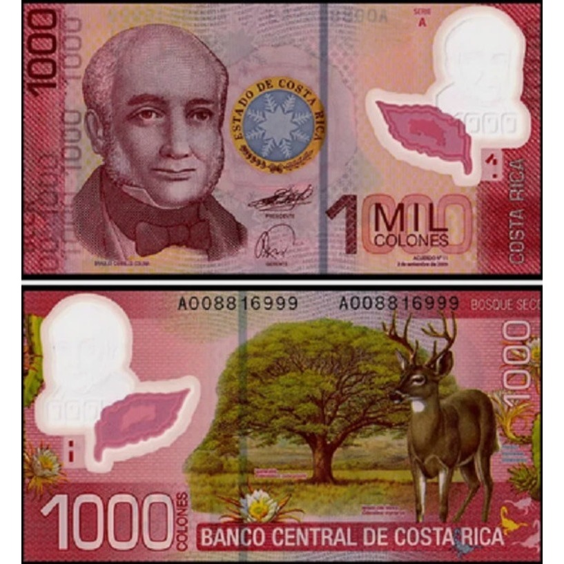 Costa Rica 1000 Colones '09 UNC-Original-Gress __Polymer__