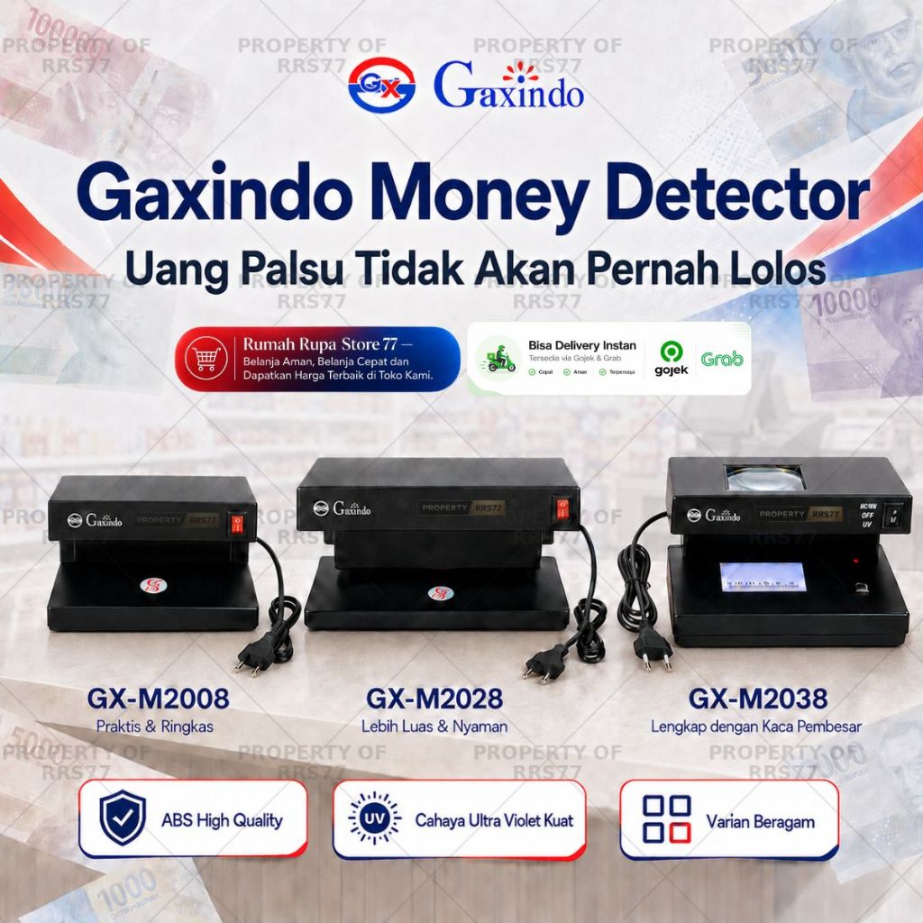 Money Detector Alat Pendeteksi Uang Palsu GAXINDO GX SERIES GX-M2008/GX-M2028/GX-M2038