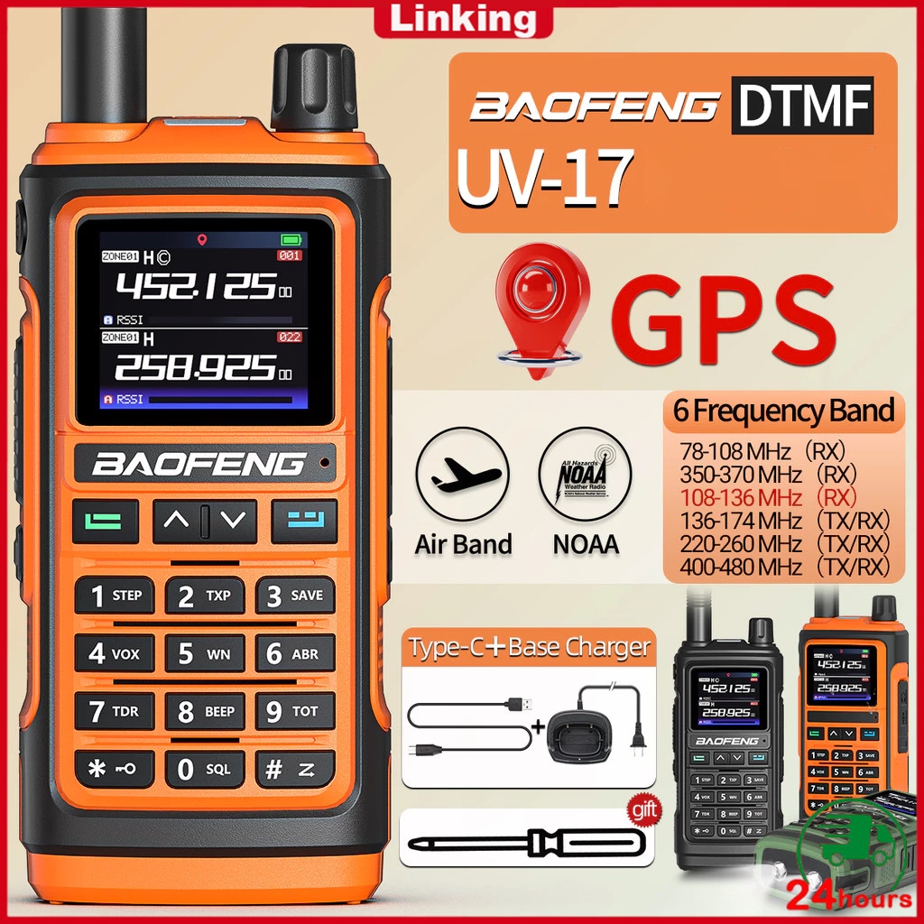 Baofeng Uv-17 Uv-17L Dual Band Type C / Ht Baofeng Original Garansi