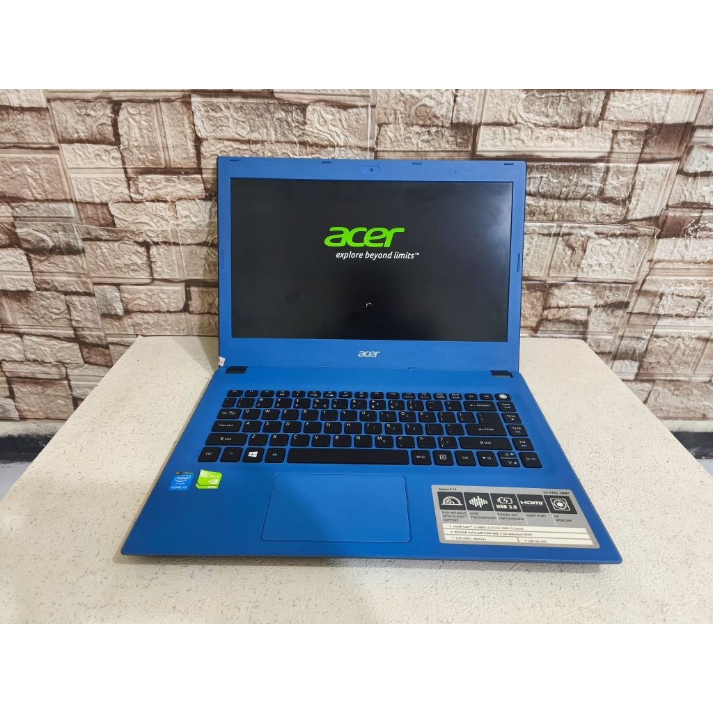 Laptop Acer E5 475G core i3 5005U Ram 6 gb dobel Vga Nvdia mulus gress ok nominus