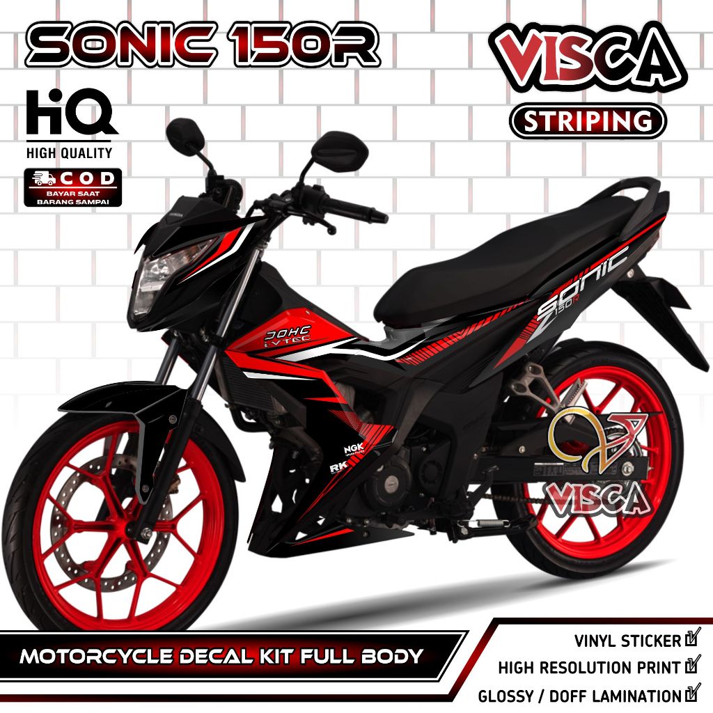 Decal Sonic 150R Full Body - Stiker Sonic 150R Full Body - Dekal Sonic 150R Full Body - Striping Son