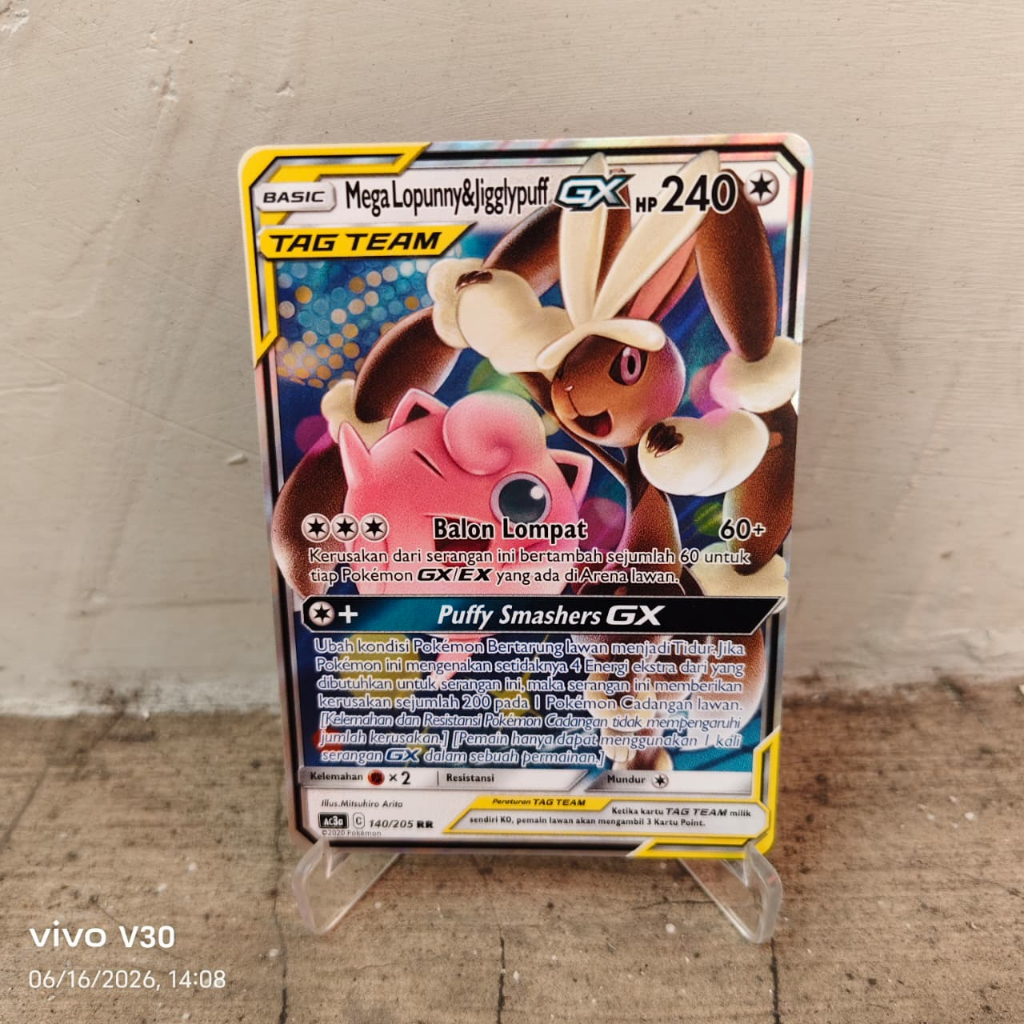 Mega Lopunny & Jigglypuff GX #140 - TAG TEAM Set A