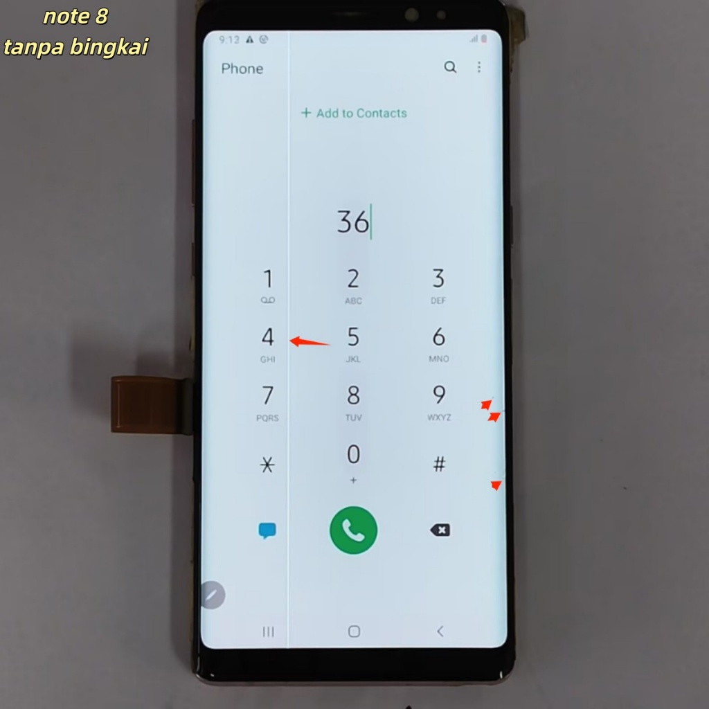 Layar LCD Rusak Untuk Samsung Note 8 N9500 ​​N9500F N9500U, Note8 Latihan LCD dengan Titik Hitam dan