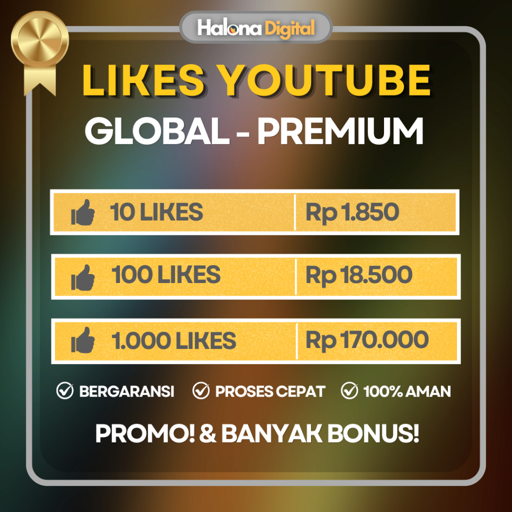 LIKE YOUTUBE PERMANEN BERGARANSI - YOUTUBE LIKE PREMIUM