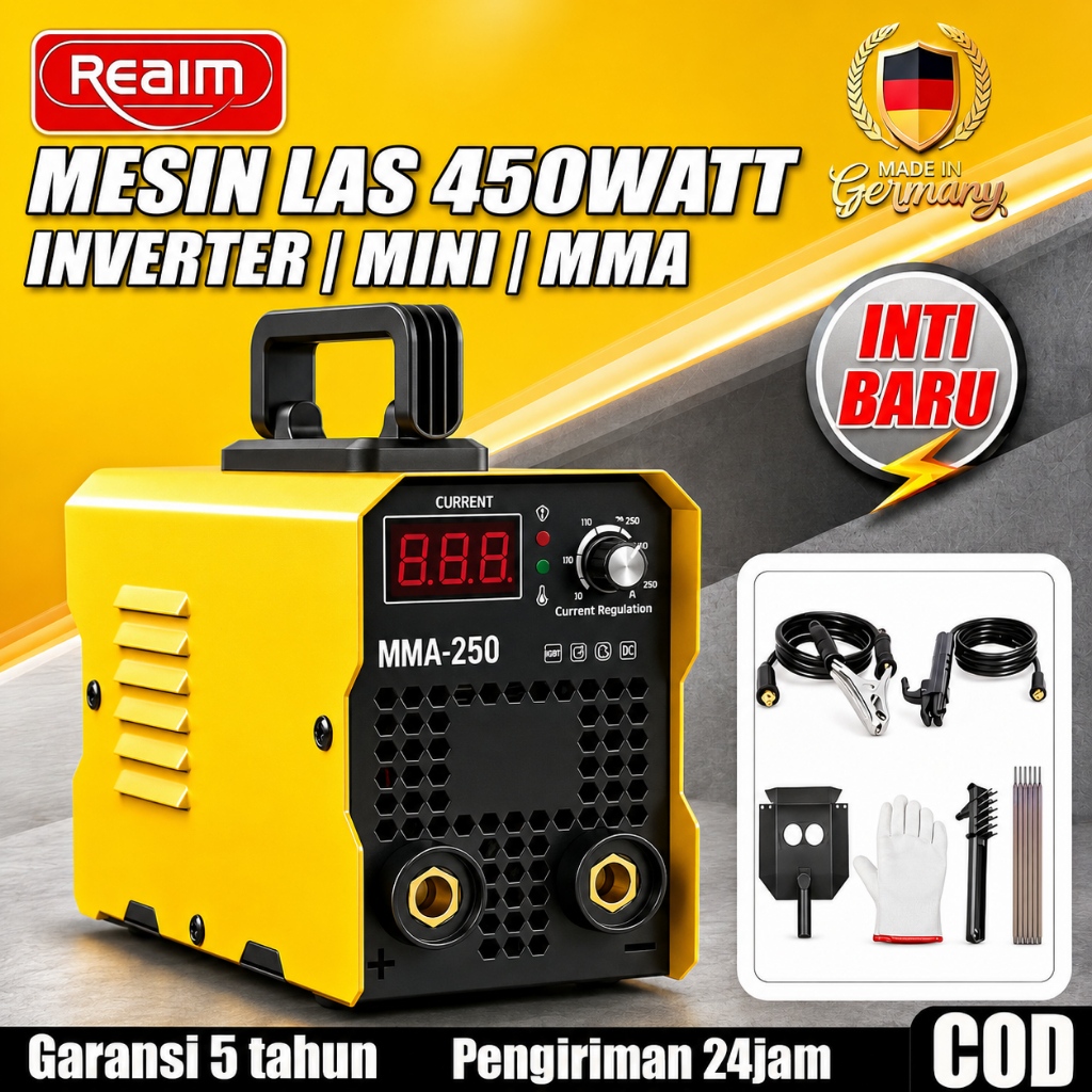 Reaim MMA 120A Mesin Las Inverter Portable 450W