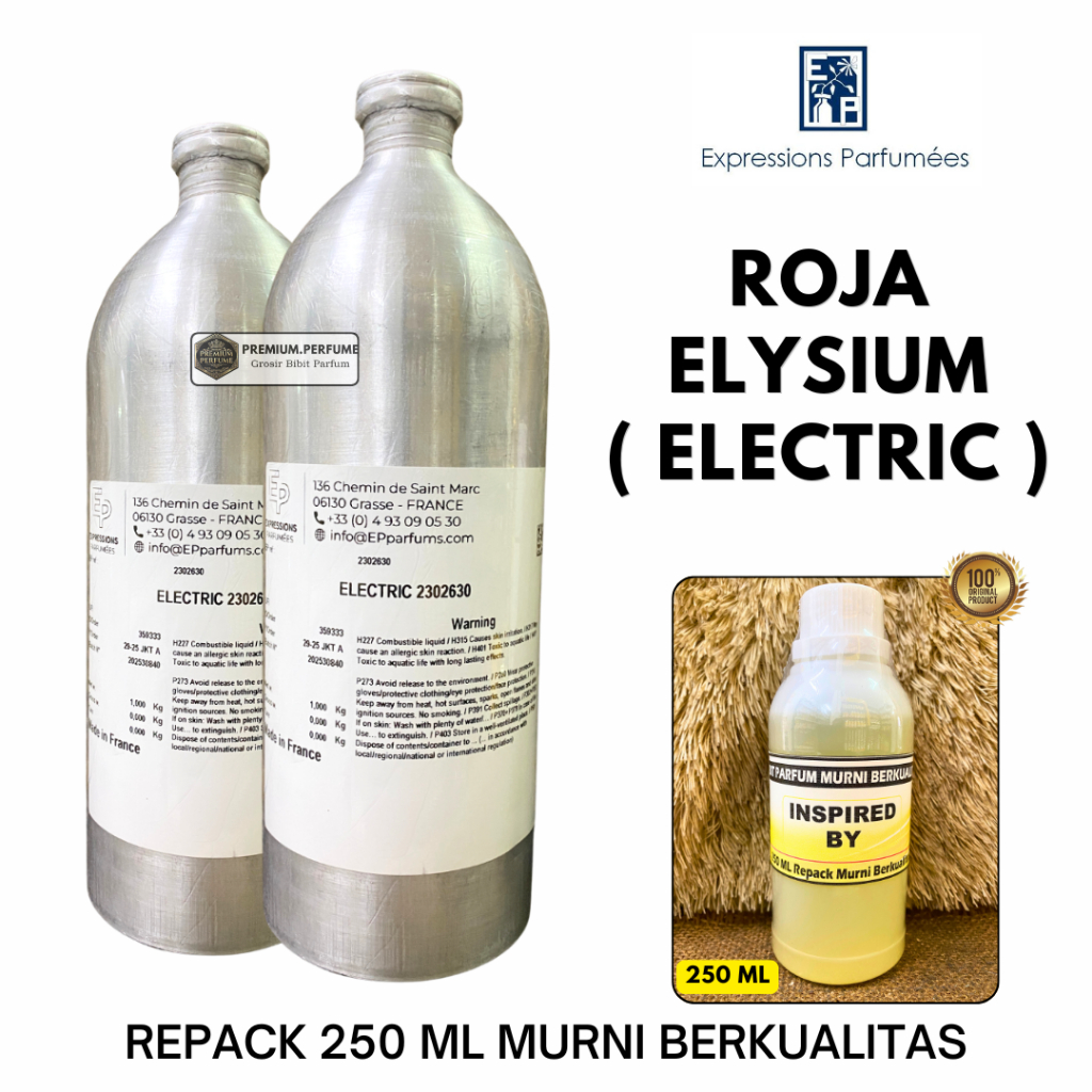 ROJA ELYSIUM ( ELECTRIC ) Bibit Parfum 250 ML Repack Botol Plastik EXPRESSIONS EP