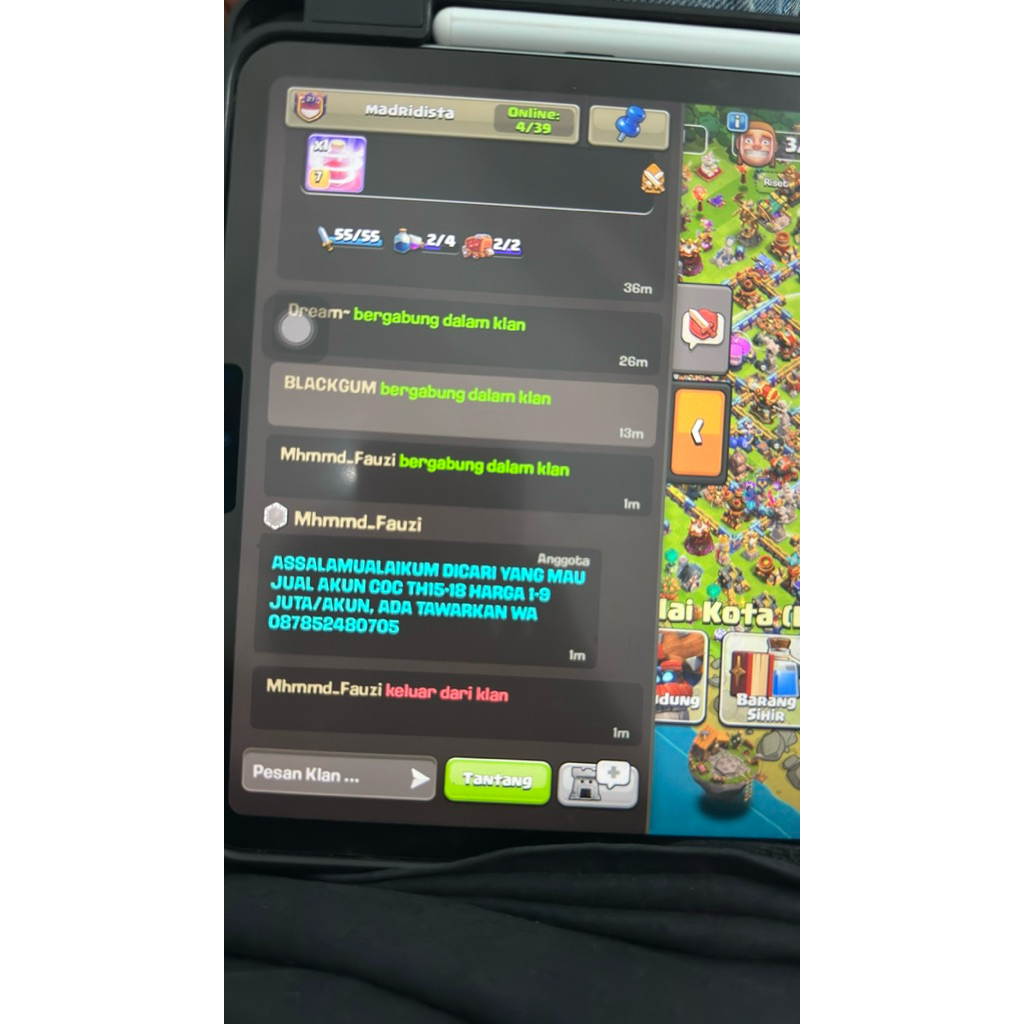 akun coc lvl 229 th 18