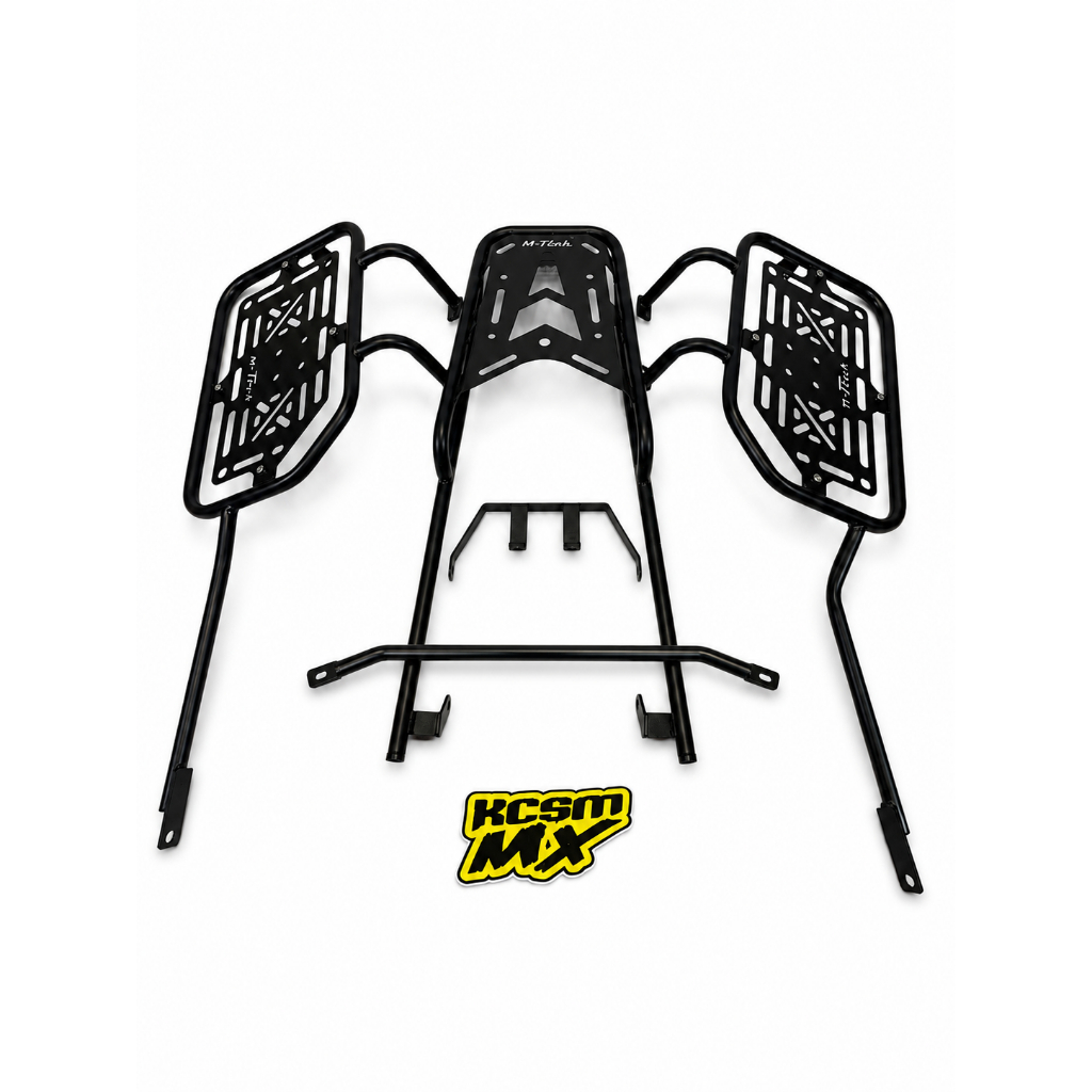 M-Tech Side & Top Rack  Set CRF 150L Bracket Samping Tas Motor Steel Powder Coat Lokal Trail Touring