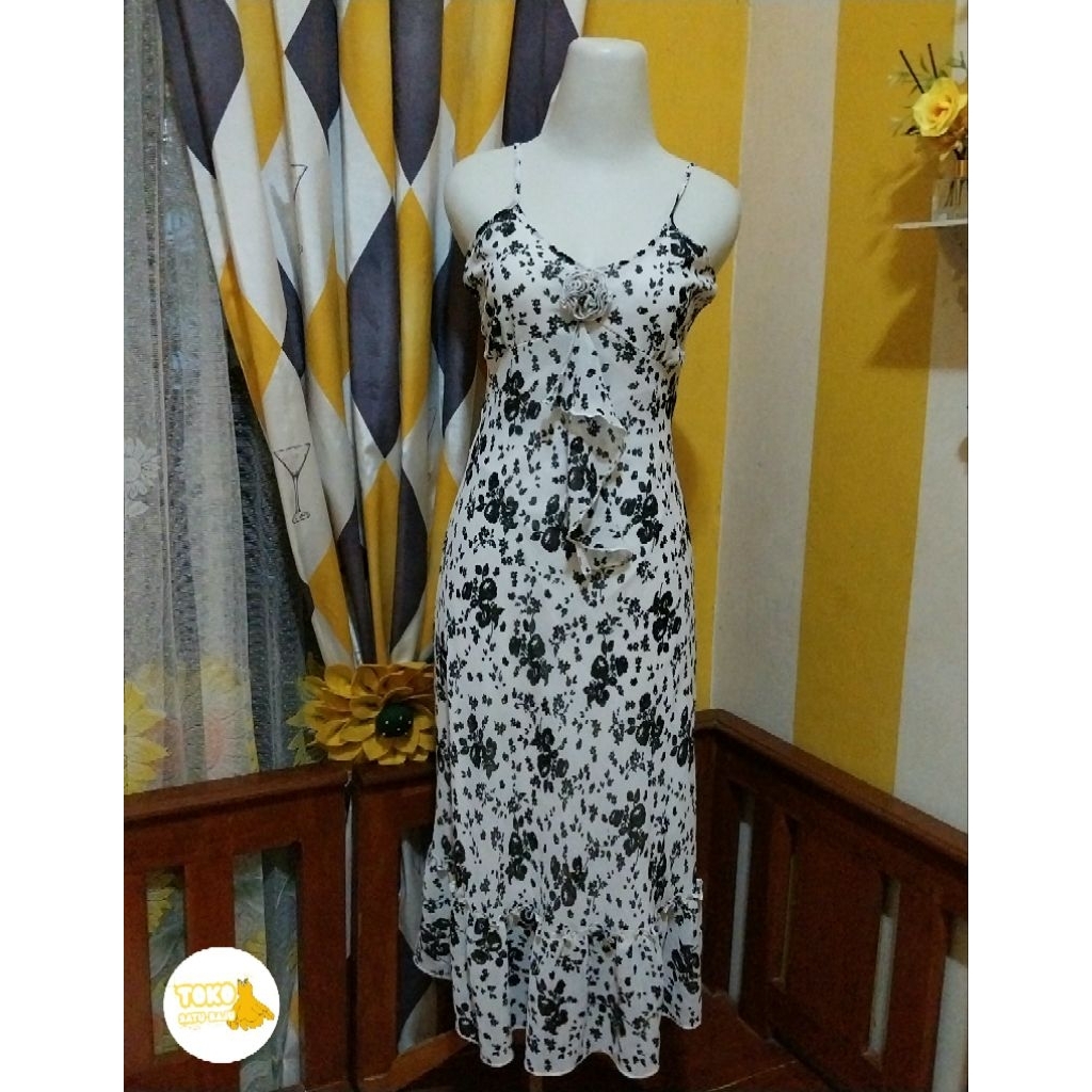 dress overall dada ruffle