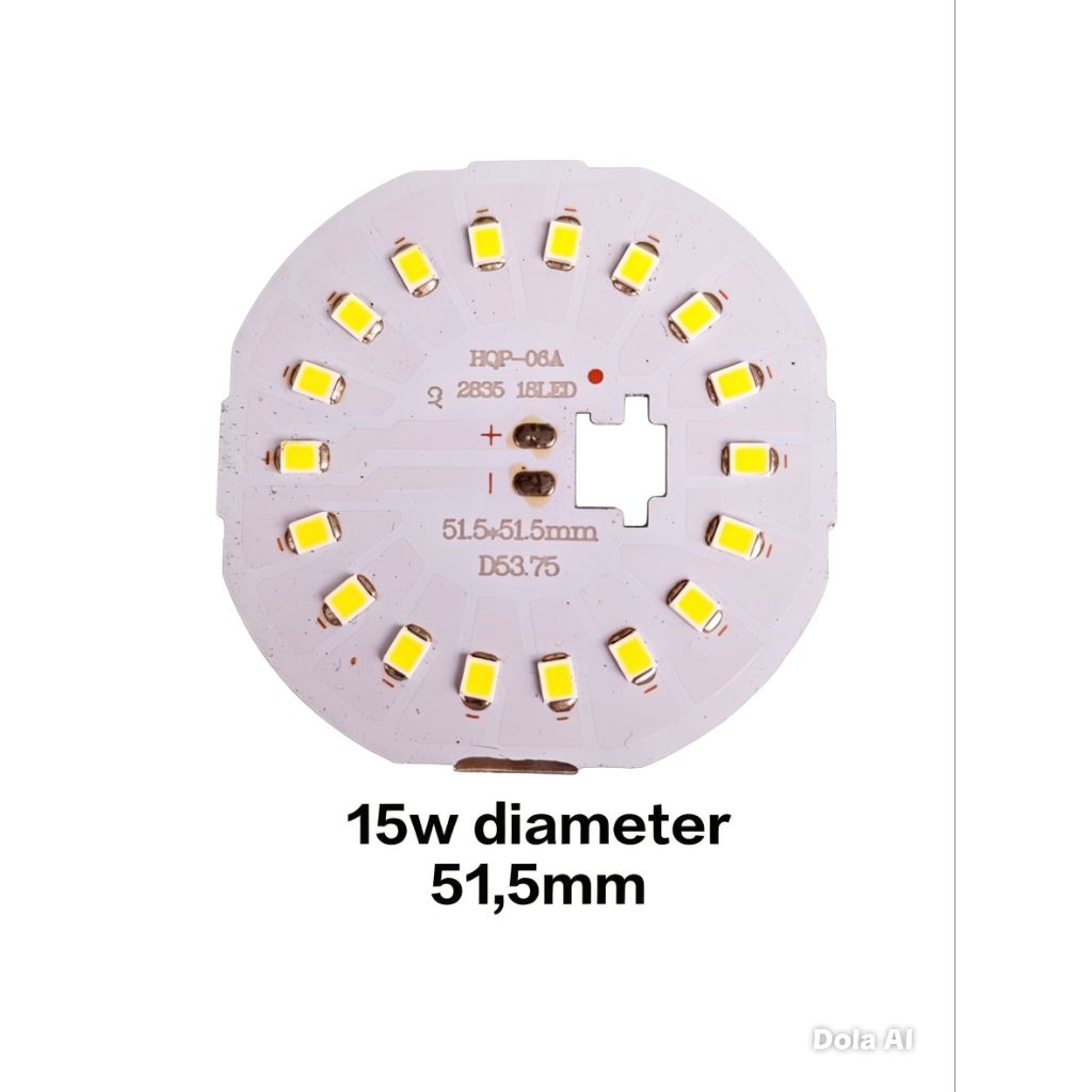 pcb led DC 15w diameter lingkaran 51,5mm chip 9v