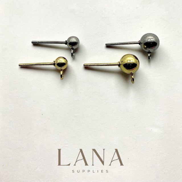 Anting Tusuk Bola Ring HYPOALLERGENIC 316L STAINLESS STEEL 10 Pcs DIY Jewelry | LANA