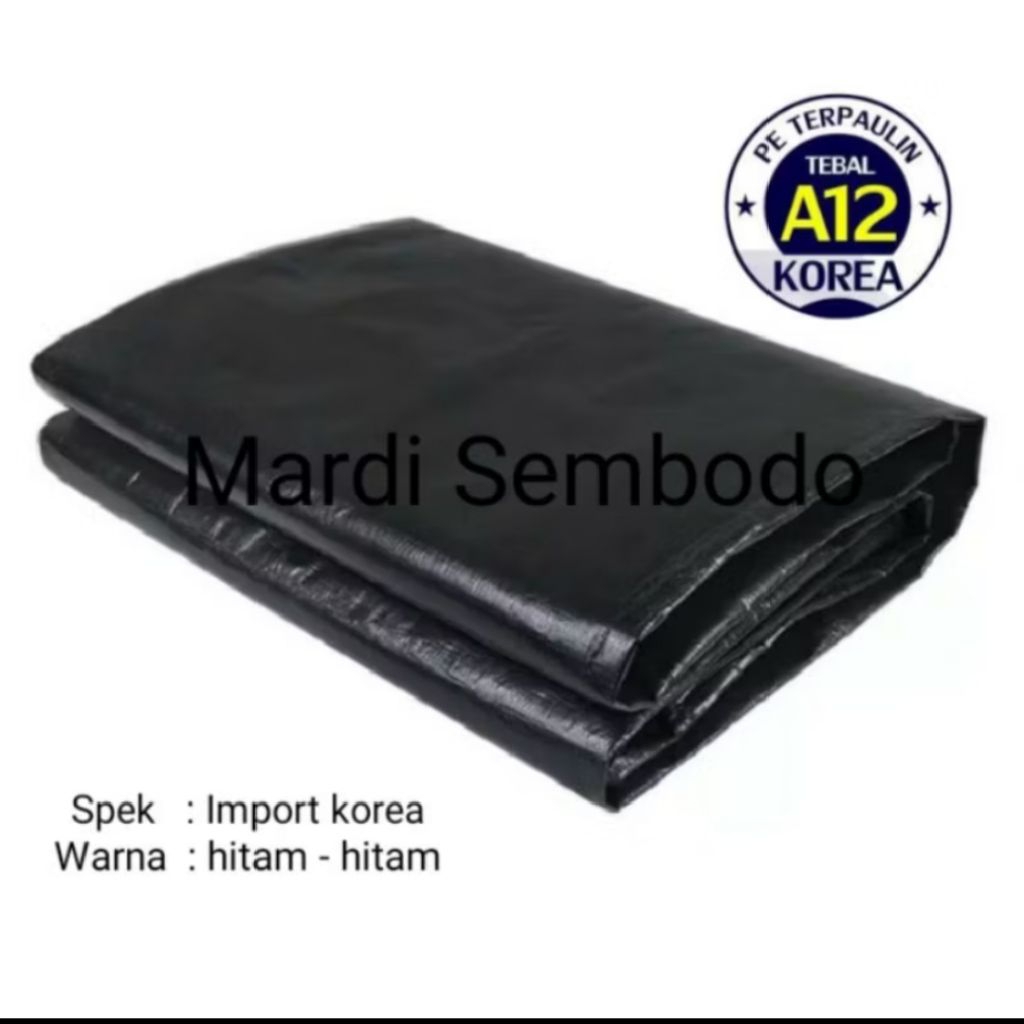 Terpal A12 hitam meteran