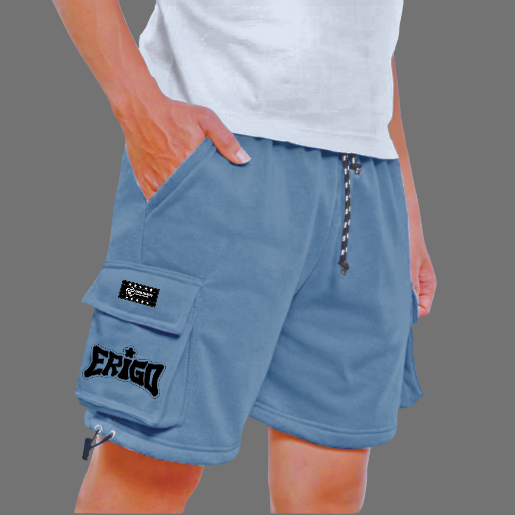 Celana Cargo Pendek Unisex Fleece Tebal Dengan Saku Multifungsi Erigo