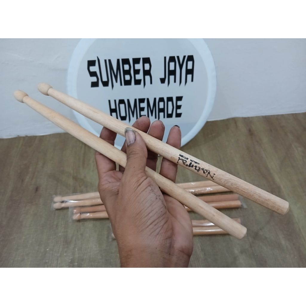 stik drum stick drumband marchingband snar satu pasang isi 2 pcs LENGKAP