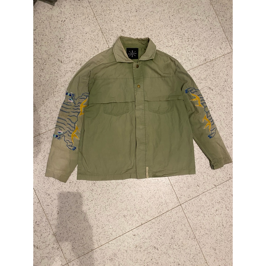 Mankind Panama Tango Shirt Olive Green Jacket