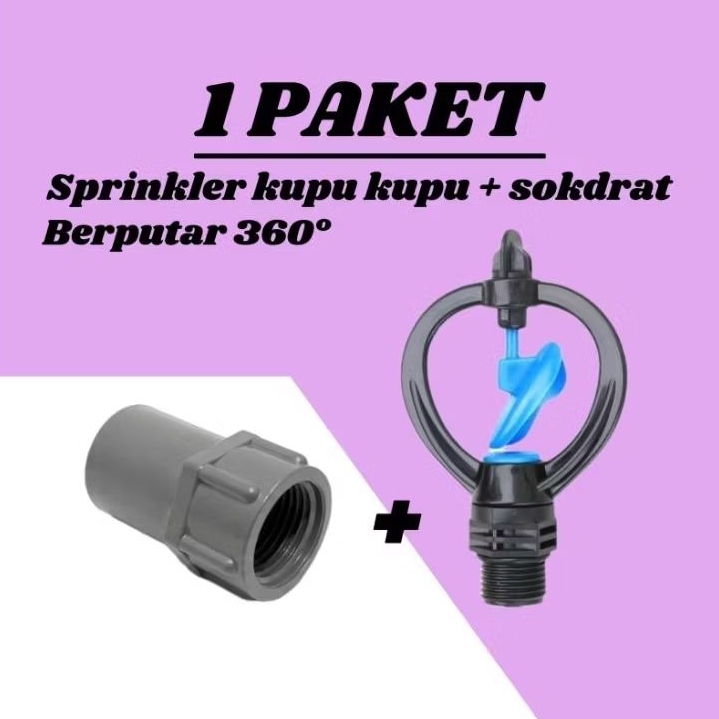 Sprinkler Pertanian | Sprinkler Kupu Kupu | Alat Penyiram Tanaman Sprinkler 1/2 inch