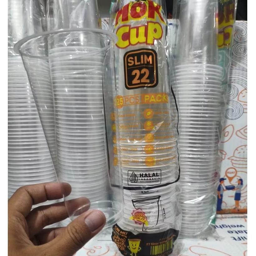 Gelas HOK cup 22oz slim 8gram