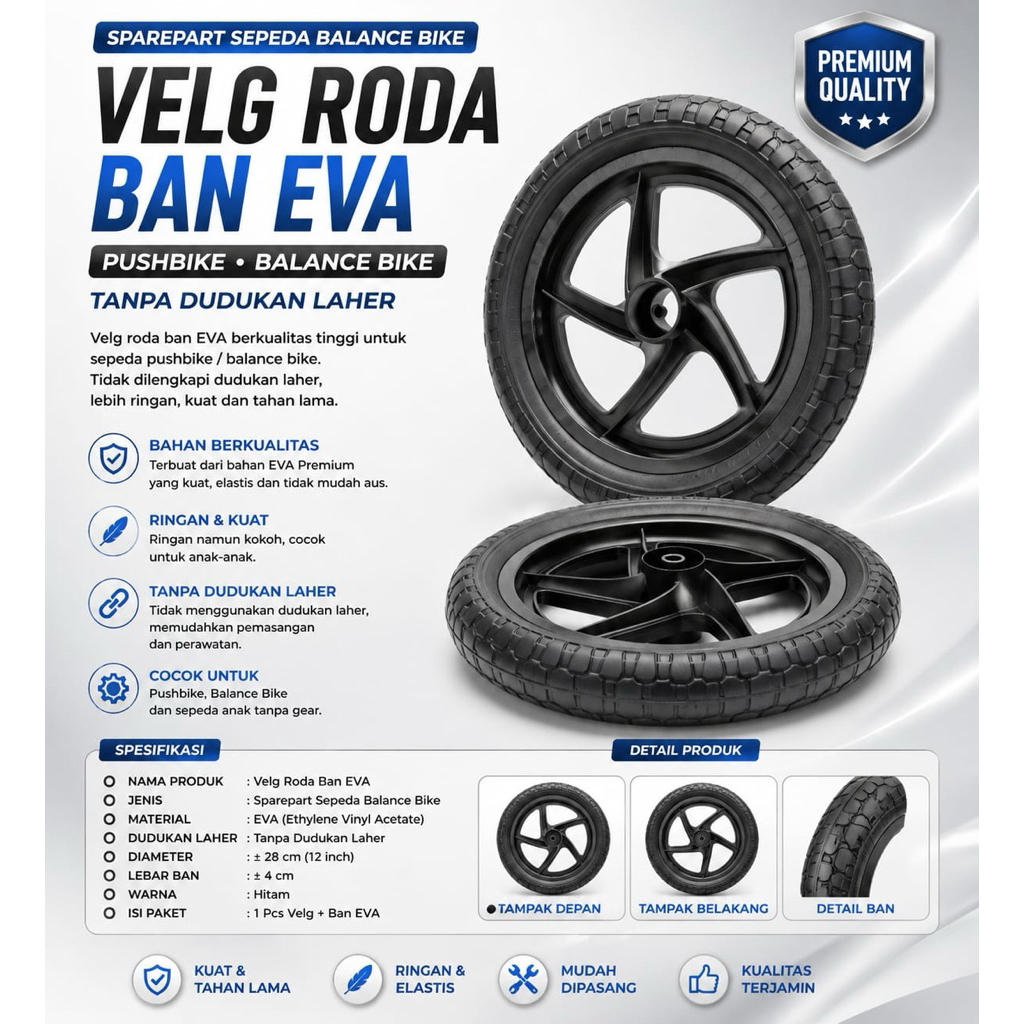 velg roda pushbike balance bike Sparepart Sepeda Balance Bike tanpa dudukan Laher