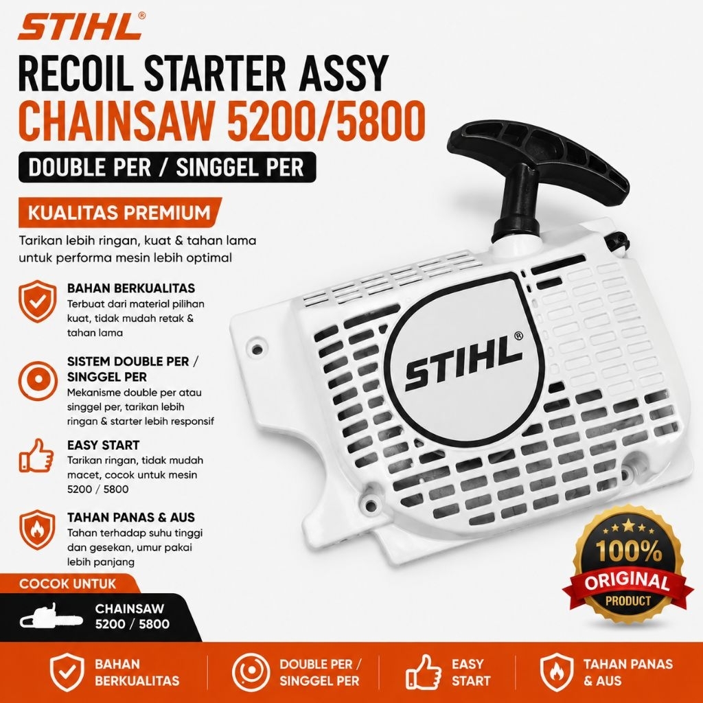 Recoil Starter Assy Chainsaw Stihl 5200/5800