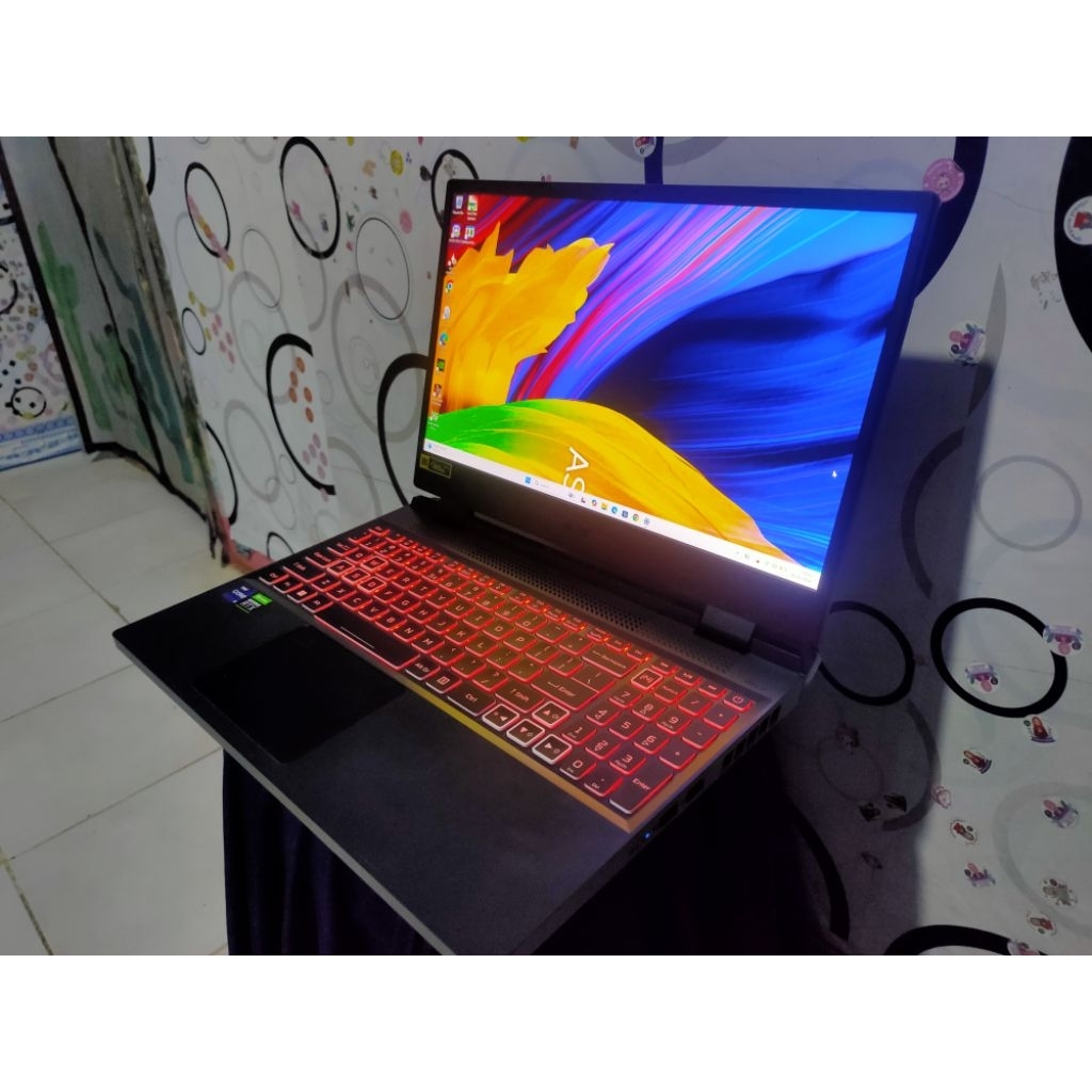 Acer Core i9 gen 12 rtx 3070 ti ram 16 GB SSD 512gb layar 165hz normal lancar