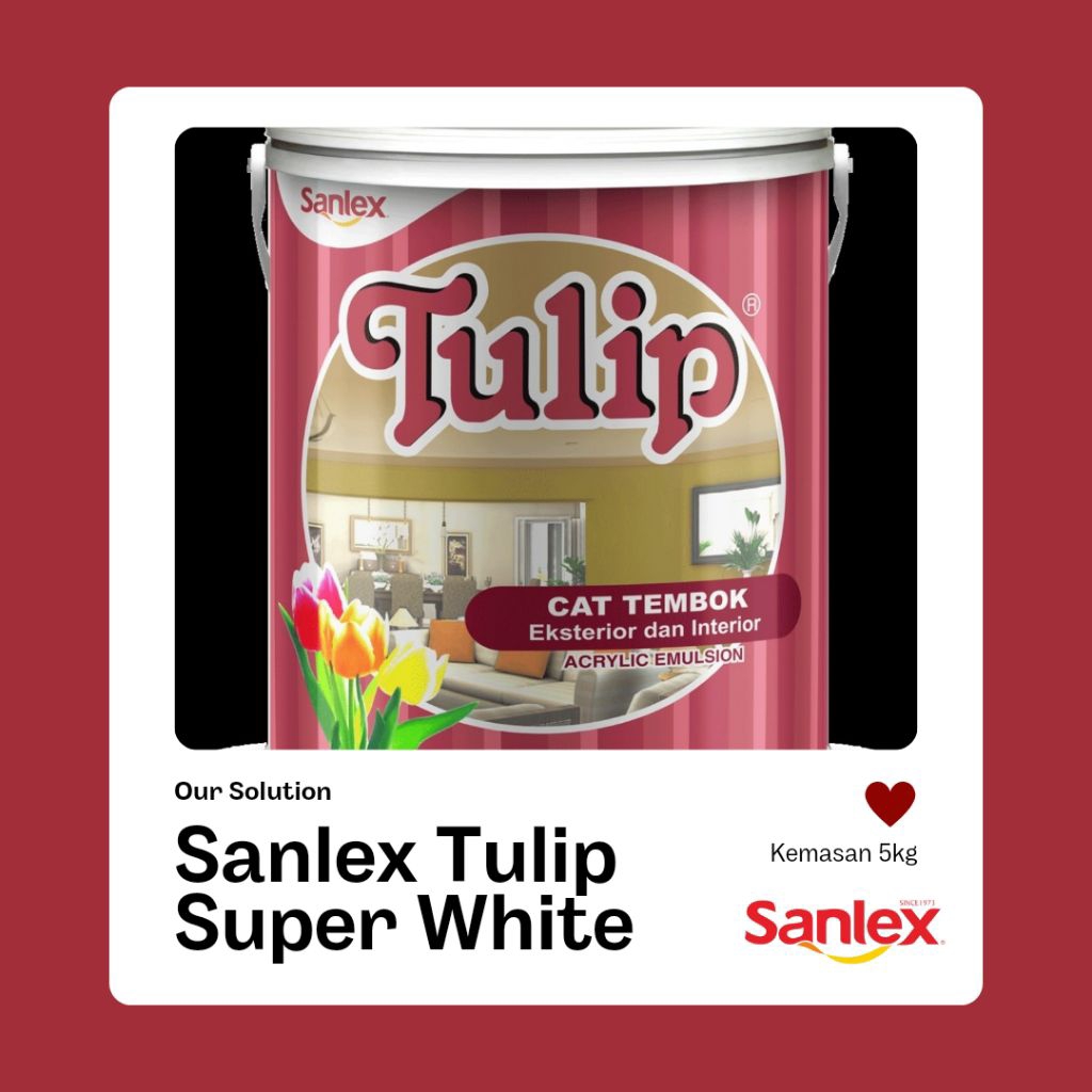 Cat tembok Sanlex Tulip 4.5kg