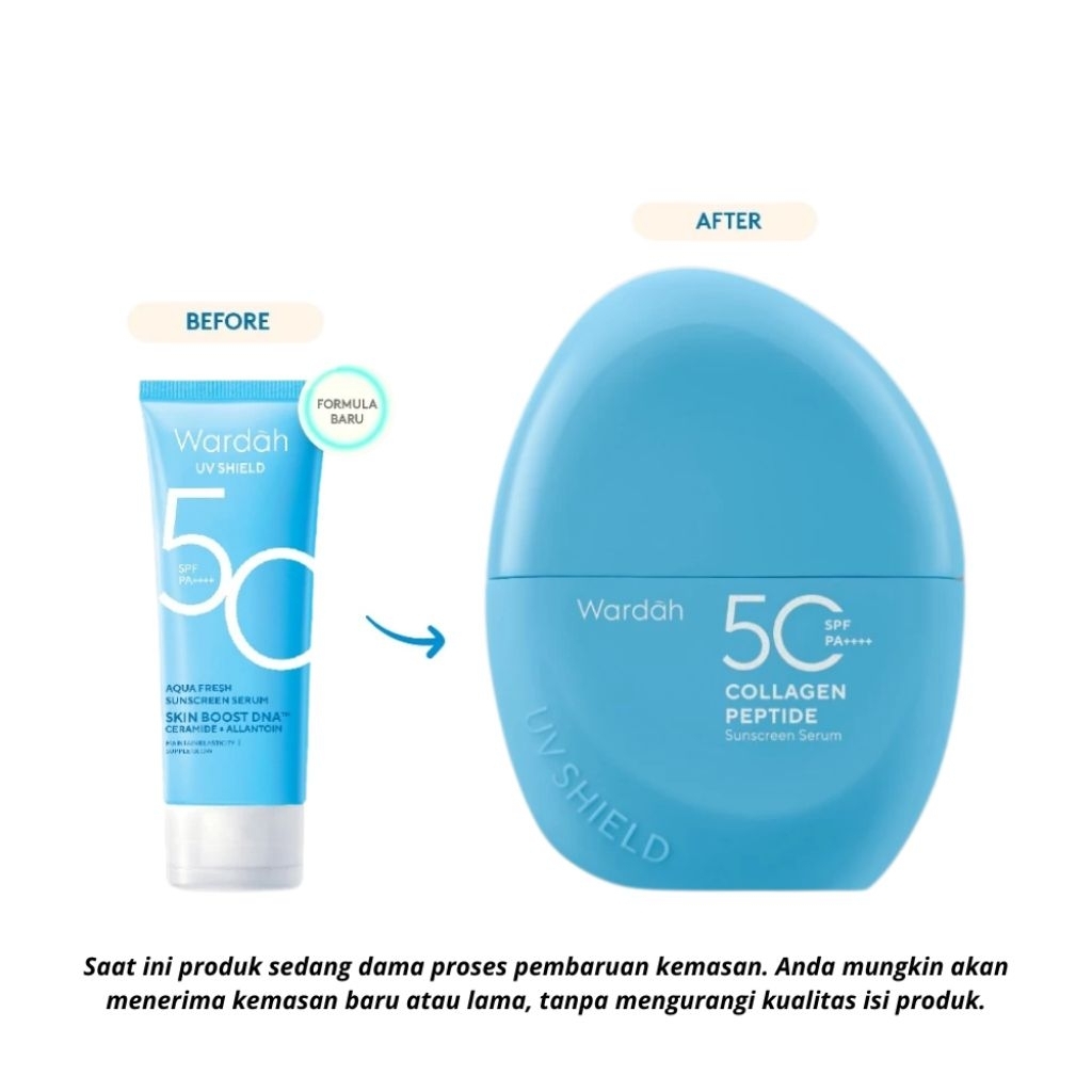 wardah sunscreen spf 50 (biru)