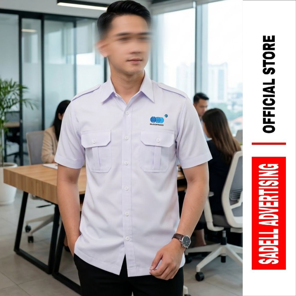 Kemeja SUCOFINDO Lengan Panjang / Pendek / Baju Kerja Sucofindo / Seragam Sucofindo Drill Premium