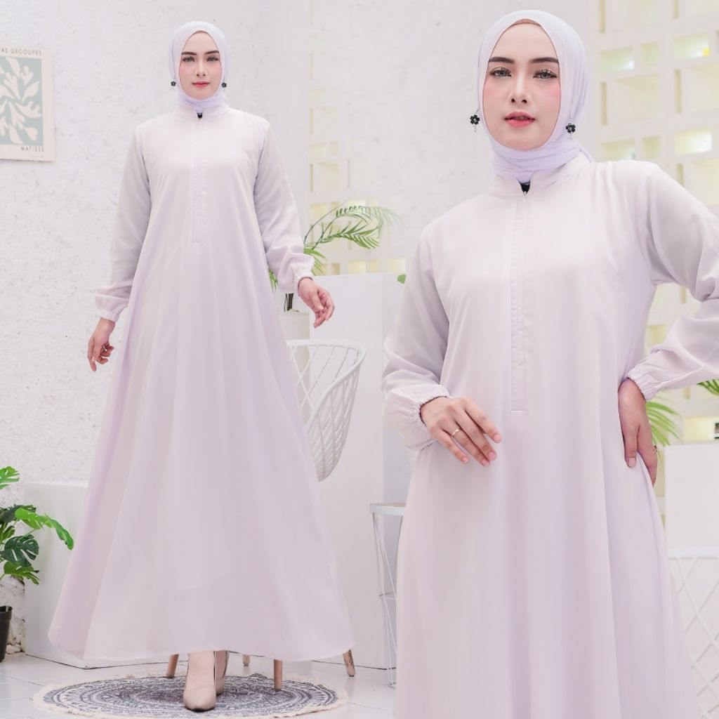Gamis Jetblack Polos Kekinian – Premium | Tersedia Jumbo