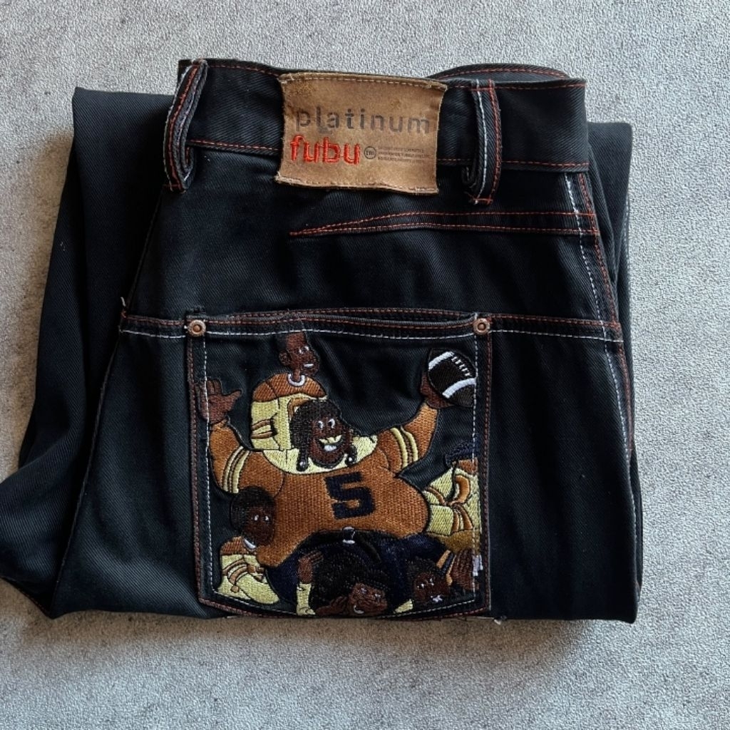Vintage Platinum Fubu Fat Albert Junkyard Gang Baggy Pants