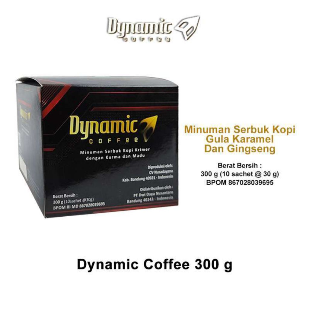 Dynamic Coffee Original | Kopi Dynamic | 10 Sachet | Kopi Stamina | Kopi Nyesss | Kopi Bercinta